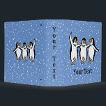 Dancing Penguins Design Binder<br><div class="desc">Dancing Penguins Design Binder with customizable background color and text (2 places).</div>