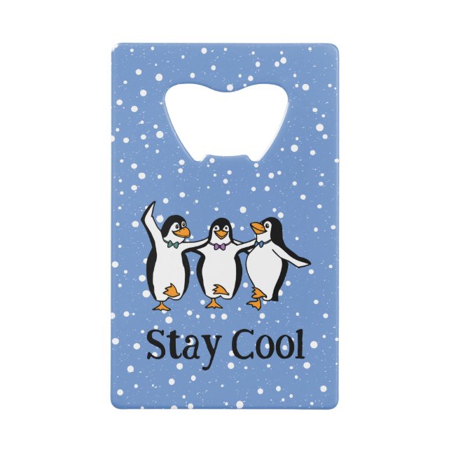 Dancing Penguins Design Bottle Opener (Front)