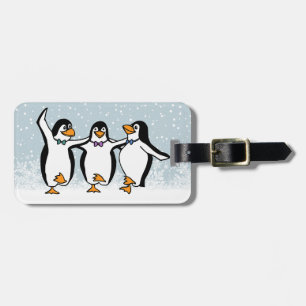 Dancing Penguins Design Luggage Tag