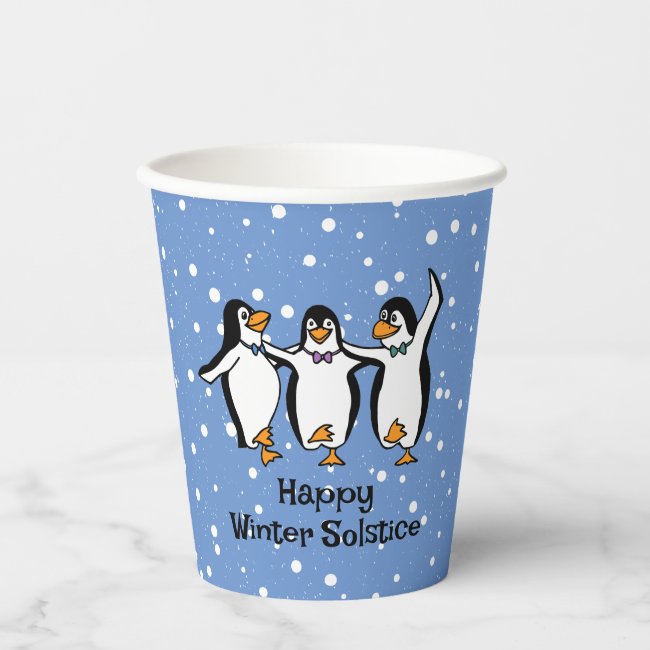 Dancing Penguins Design Paper Cups