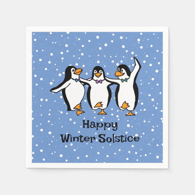 Dancing Penguins Design Paper Napkins