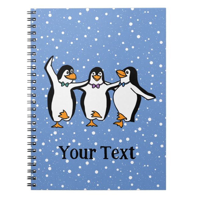 Dancing Penguins Design Spiral Notebook