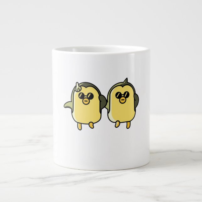 Dancing Penguins Giant Coffee Mug (Front)