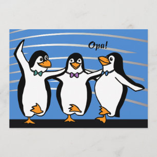 Dancing Penguins Invitation