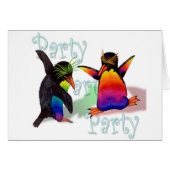 Dancing Penguins Party Announcement (Front Horizontal)
