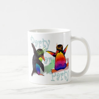 dancing penguins party copy coffee mug