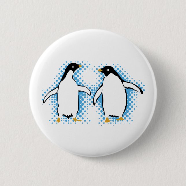 Dancing Penguins Pinback Button (Front)