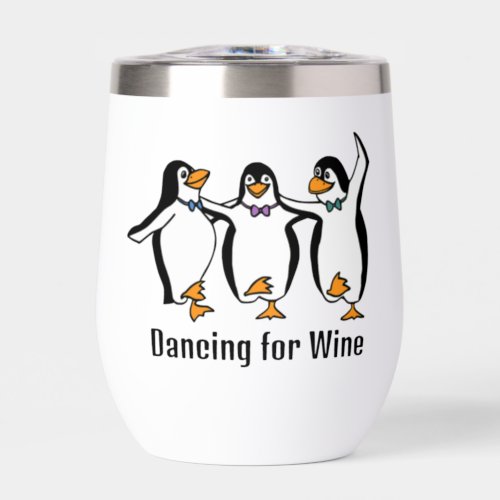 Dancing Penguins Thermal Wine Tumbler