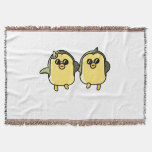 Dancing Penguins Throw Blanket