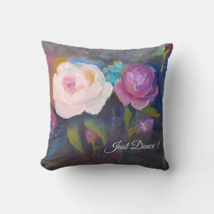 Dancing Peonies Throw Pillow
