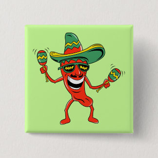 Dancing Pepper Cinco de Mayo Button