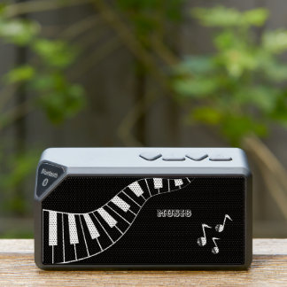 Dancing Piano Keys, Notes Custom Text Bluetooth Speaker