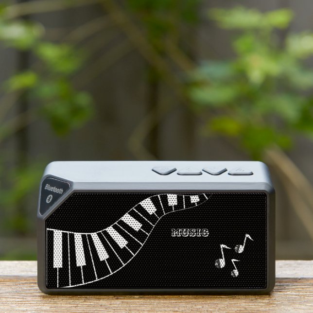 Dancing Piano Keys, Notes Custom Text Bluetooth Speaker (Insitu(Outdoor))
