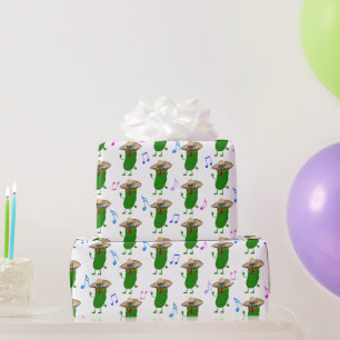 Dancing Pickle with Sombrero Wrapping Paper