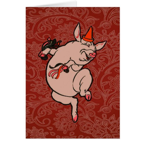 Dancing Pig Antique Cute Dancer