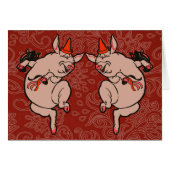 Dancing Pig Antique Cute Dancer (Front Horizontal)