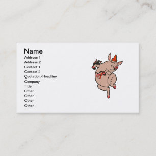 Dancing Pig Antique Cute Dancer Business Card