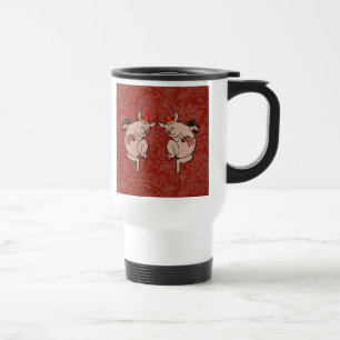 Dancing Pig Antique Cute Dancer Travel Mug