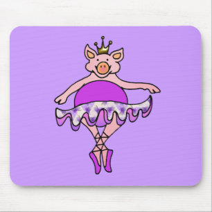Dancing Pig in Tutu Mouse Pad