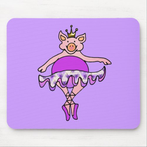 Dancing Pig in Tutu Mouse Pad