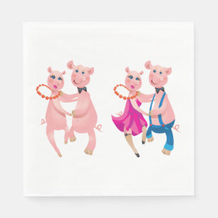 Dancing Pigs Napkins