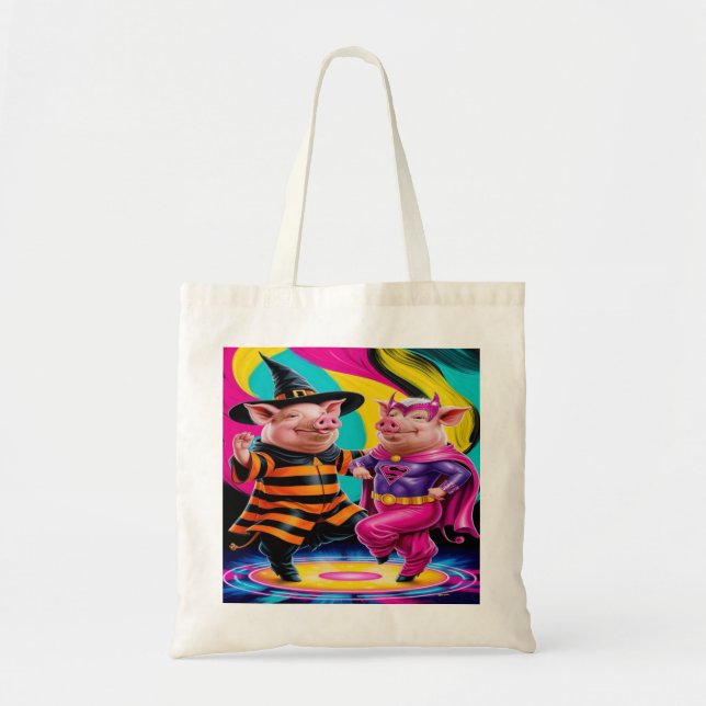 Dancing Pigs Tote Bag (Front)