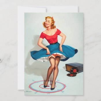 Dancing Pin-up Girl ; Vintage Pinup Art by PinUpGallery at Zazzle