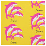 Dancing Pink Dolphins Fabric