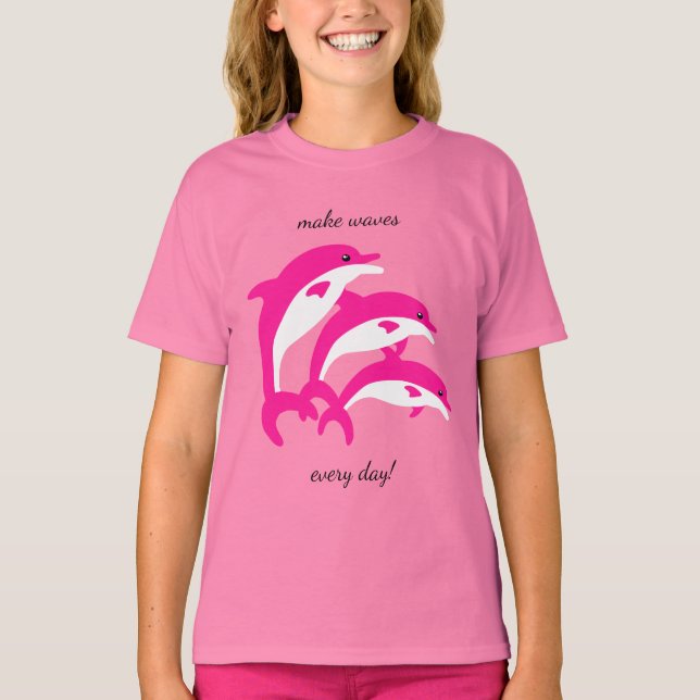 Dancing Pink Dolphins T-Shirt (Front)