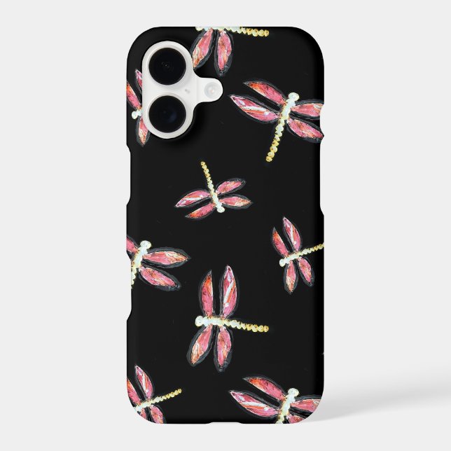 Dancing Pink Dragonflies Case-Mate iPhone Case (Back)