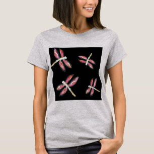 Dancing Pink Dragonfly Bugs T-Shirt