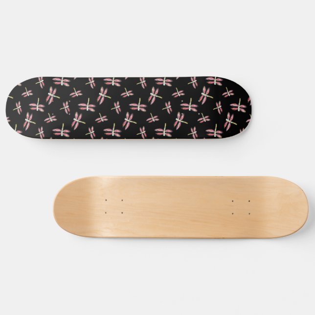 Dancing Pink Dragonfly Skateboard Deck (Horz)