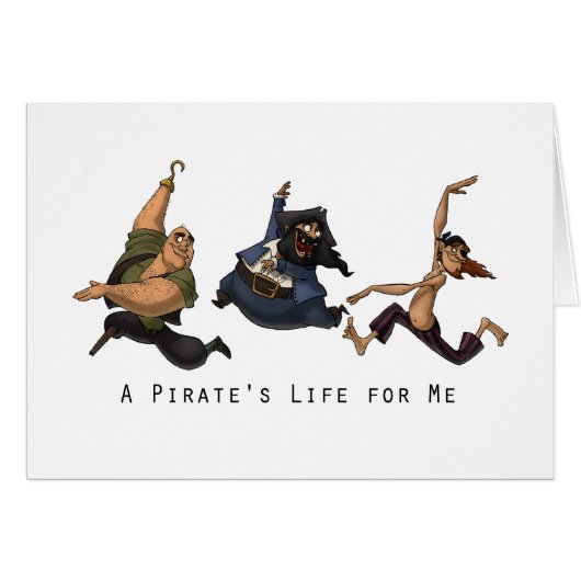 Dancing Pirates Card (Blank Inside) (Front Horizontal)