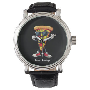 Dancing Pizza Slice A Playful & Delicious Design Watch