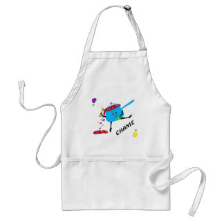 dancing pot with hearts 05 CHANIE Adult Apron