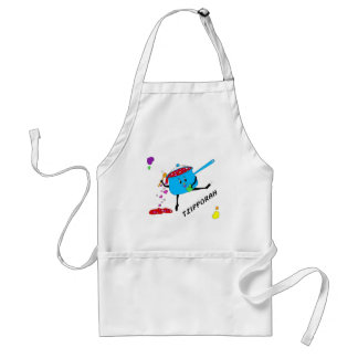 dancing pot with hearts 05 TZIPPORAH Adult Apron