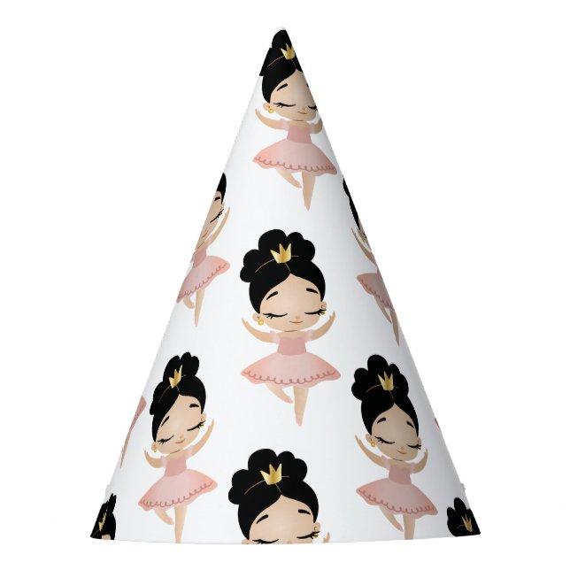 Dancing Princess Ballerina Party Hat (Front)
