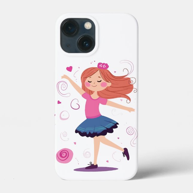 Dancing Princess Ballerina Phone Case for girls (Back)