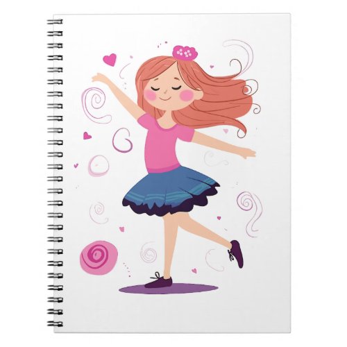 Dancing Princess Ballerina Spiral Notebook