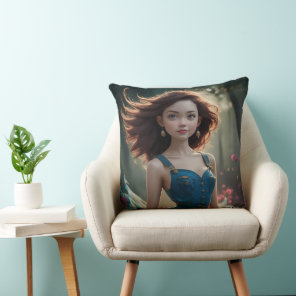 Dancing Princess Photo Throw Pillow