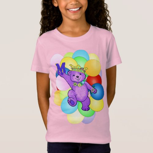 Dancing Princess Teddy Bear Balloons T_Shirt