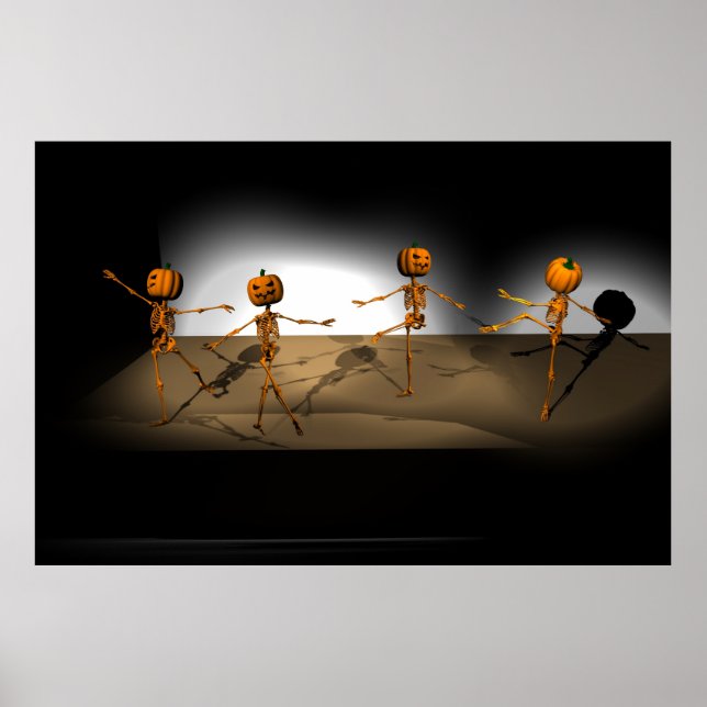 Dancing Pumpkins Halloween Ballet Poster (Front)
