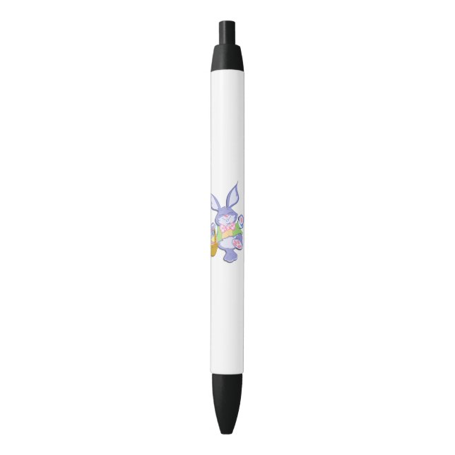 Dancing Purple Easter Bunny Lavender Pen (Front Vertical)