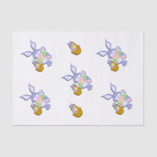 Dancing Purple Easter Bunny Lavender Tissue Paper