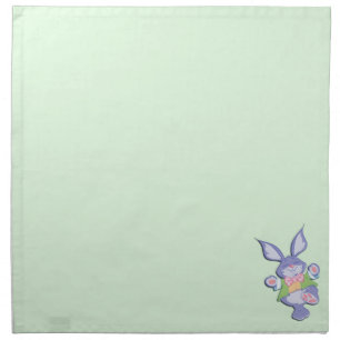 Dancing Purple Easter Bunny Mint Napkin