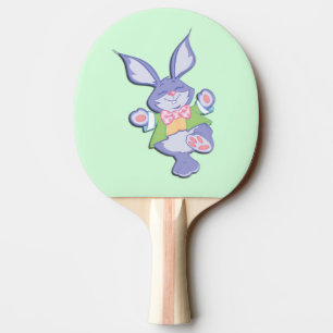 Dancing Purple Easter Bunny Mint Ping-Pong Paddle