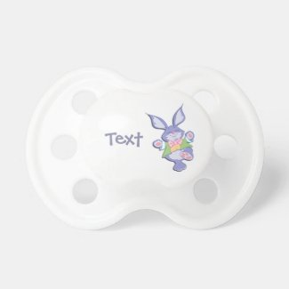 Dancing Purple Easter Bunny Pacifier