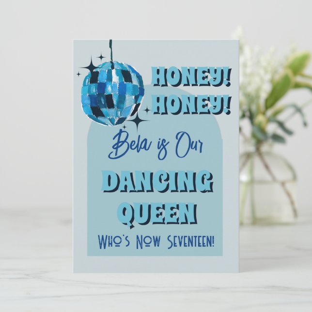 Dancing Queen Birthday Invitation (Standing Front)