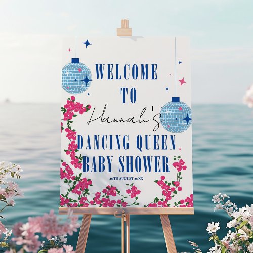 Dancing Queen bougainvillea Baby Shower Welcome  Foam Board