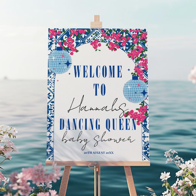 Dancing Queen bougainvillea Baby Shower Welcome  Foam Board (Creator Uploaded)